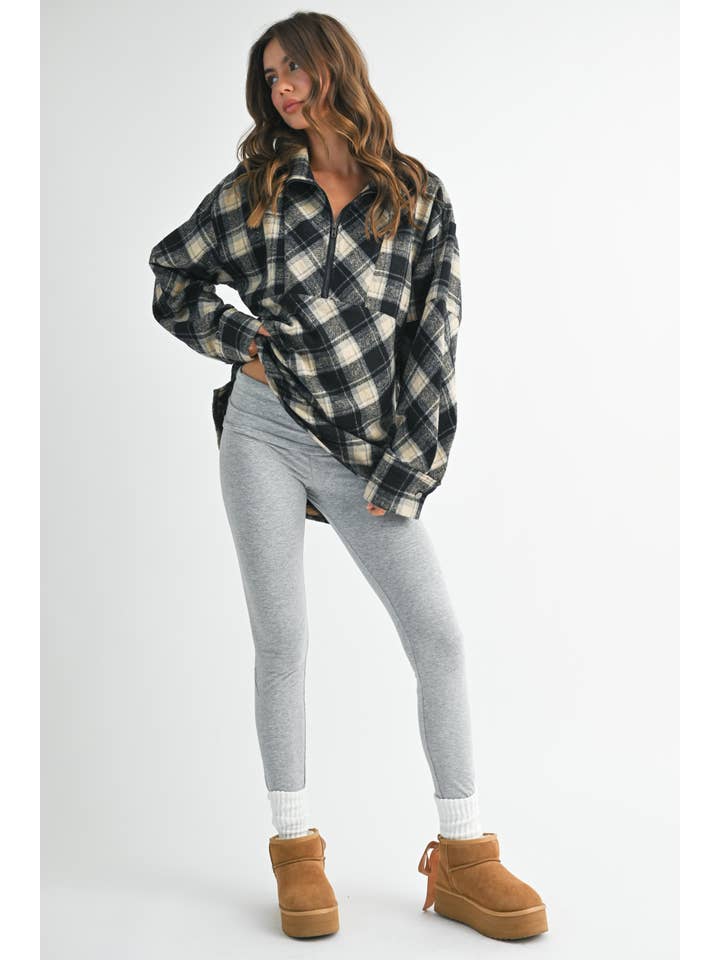 AEMI + CO - Wholesale Sweatshirt - Women's - 8421EK Mya Plaid Pullover 11