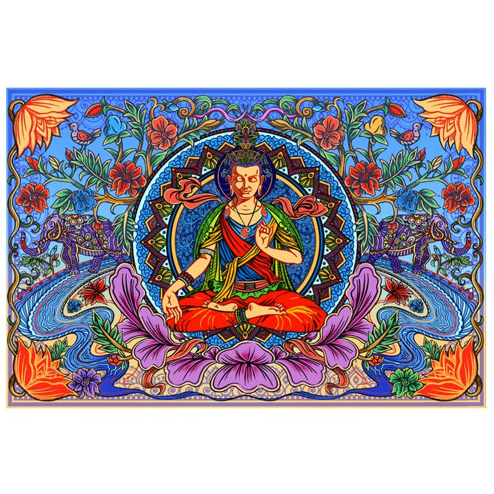 3D Lotus Buddha Tapestry for wholesale by Benjamin International