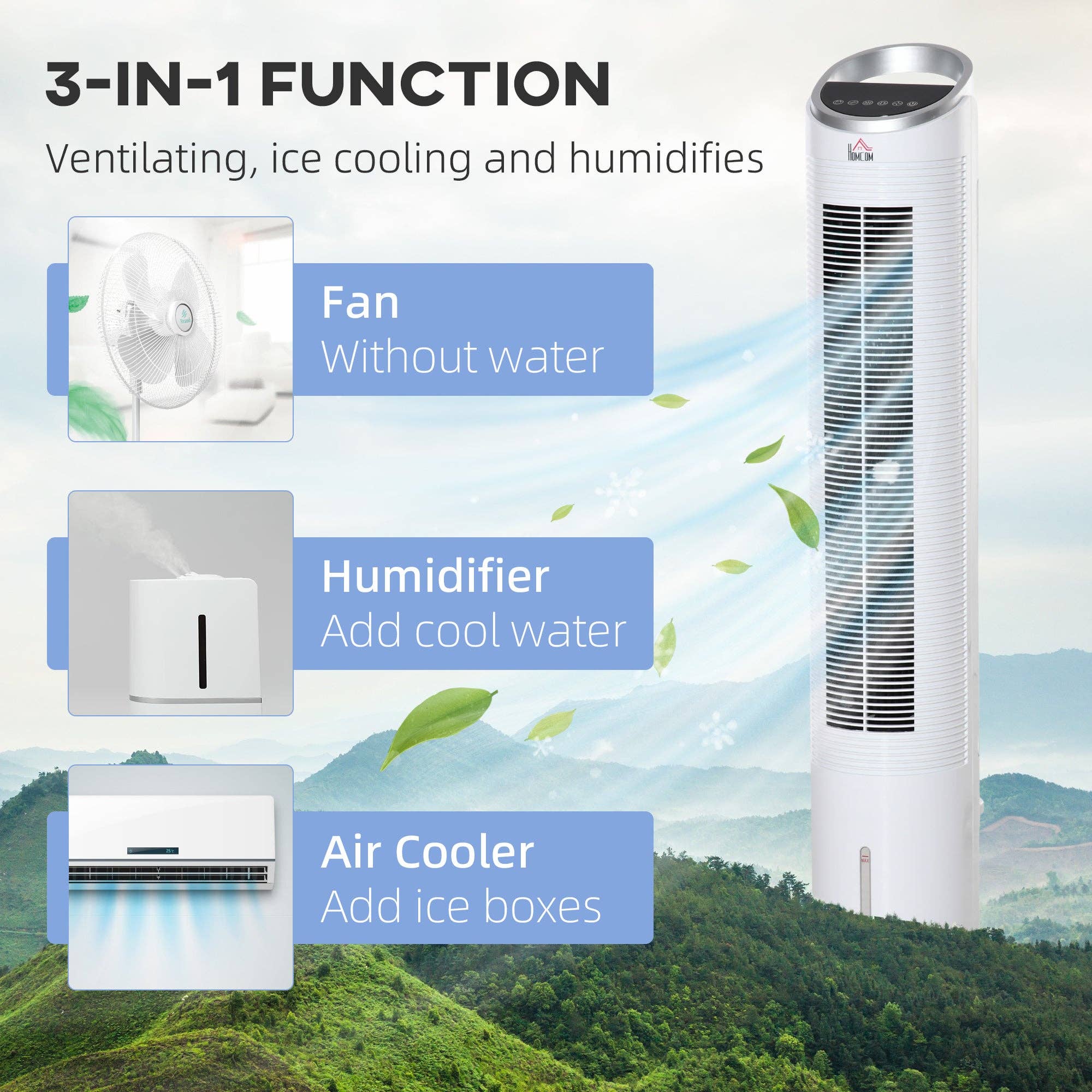 39F Inc. - Wholesale Electric Fan - 40" Evaporative Air Cooler – 3-In-1 Portable6