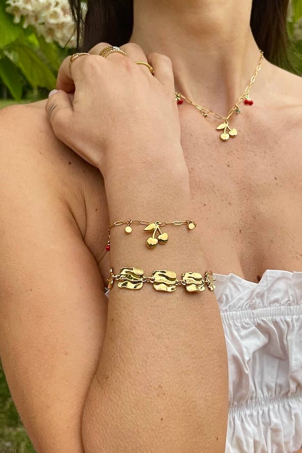 Gold Stainless steel bracelet 324RX126 for wholesale on Faire1