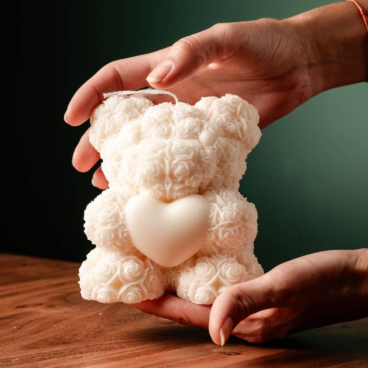 Large - Rose Teddy Bear with Heart, Candle Bear, Candle Rose and other Purchase Wholesale valentines day teddy bears. Free Returns & Net 60 Terms on Faire trending on Faire.