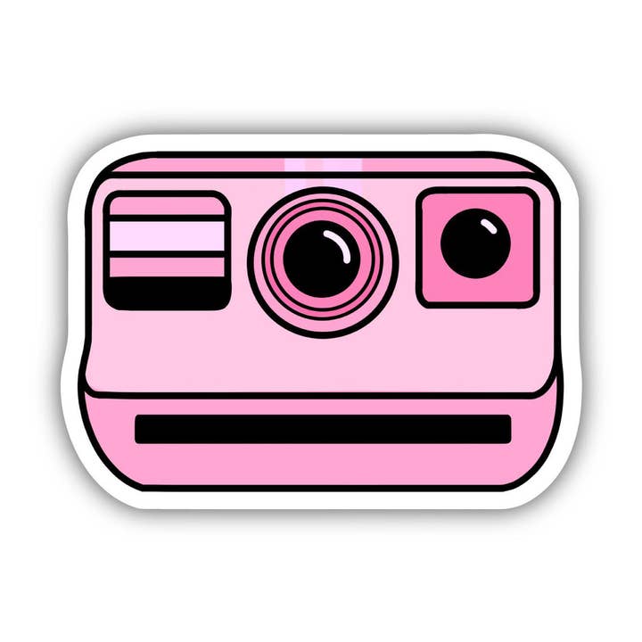 Pink Vintage Camera Aesthetic Sticker for wholesale by Big Moods