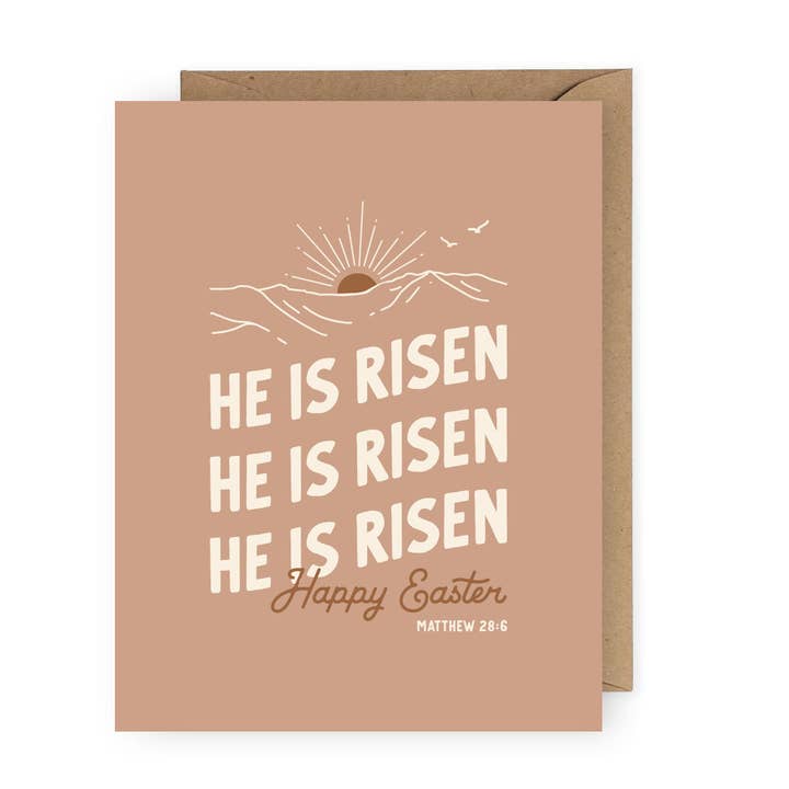 He is Risen Easter Greeting Card for wholesale by The Anastasia Co