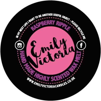 Raspberry Ripple Wax Melt for wholesale by Emily Victoria Candles