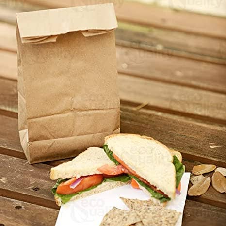 EcoQuality - Wholesale Grocery/Shopping Bag - 6Lb Kraft Brown Bakery Grocery Paper Bags4