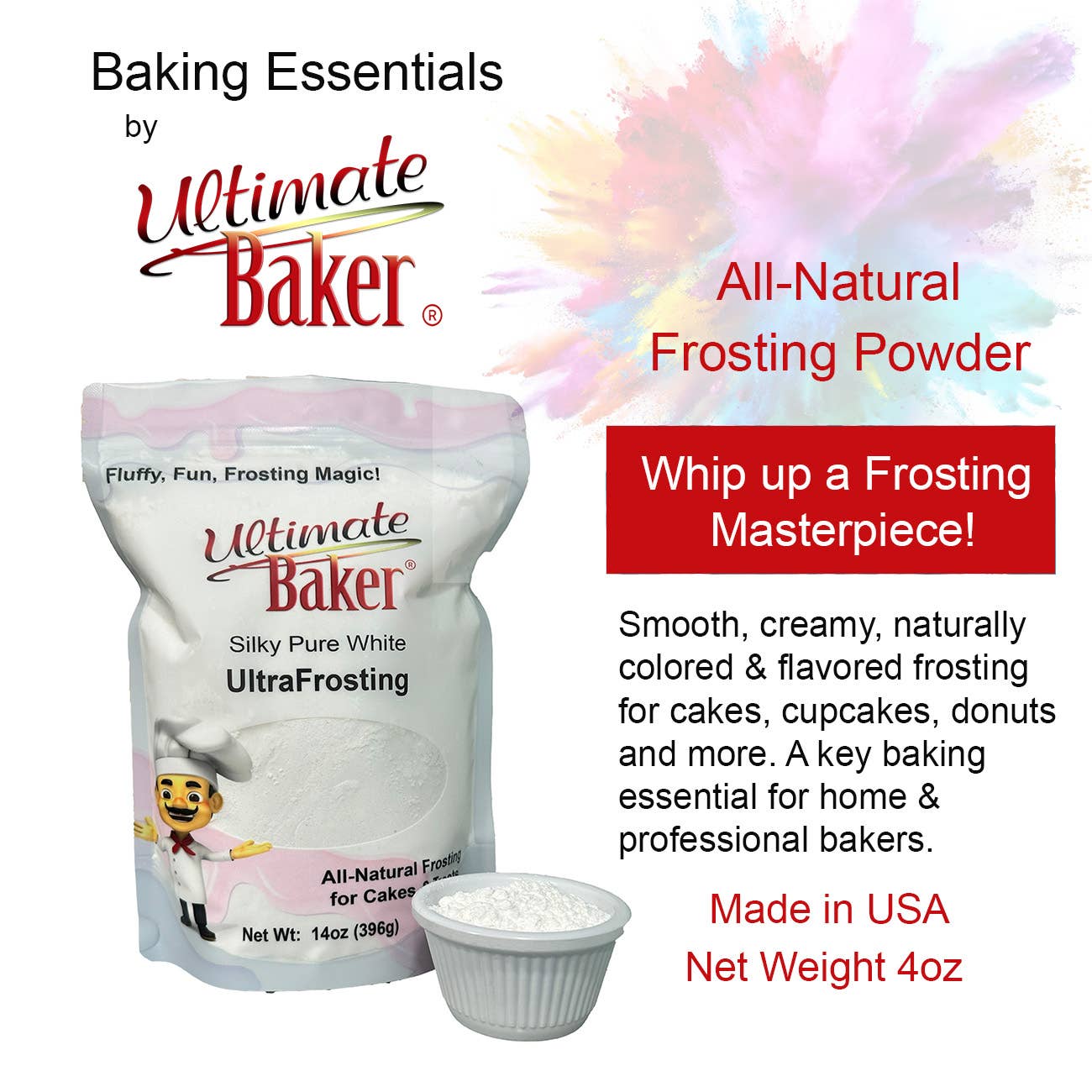 Ultimate Baker - Wholesale Icing - Ultimate Baker UltraFrosting Pure White (14oz)1