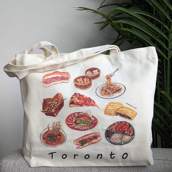 Tonton Art - Wholesale Tote Bag - Women's - Toronto Foodie Tote Bag