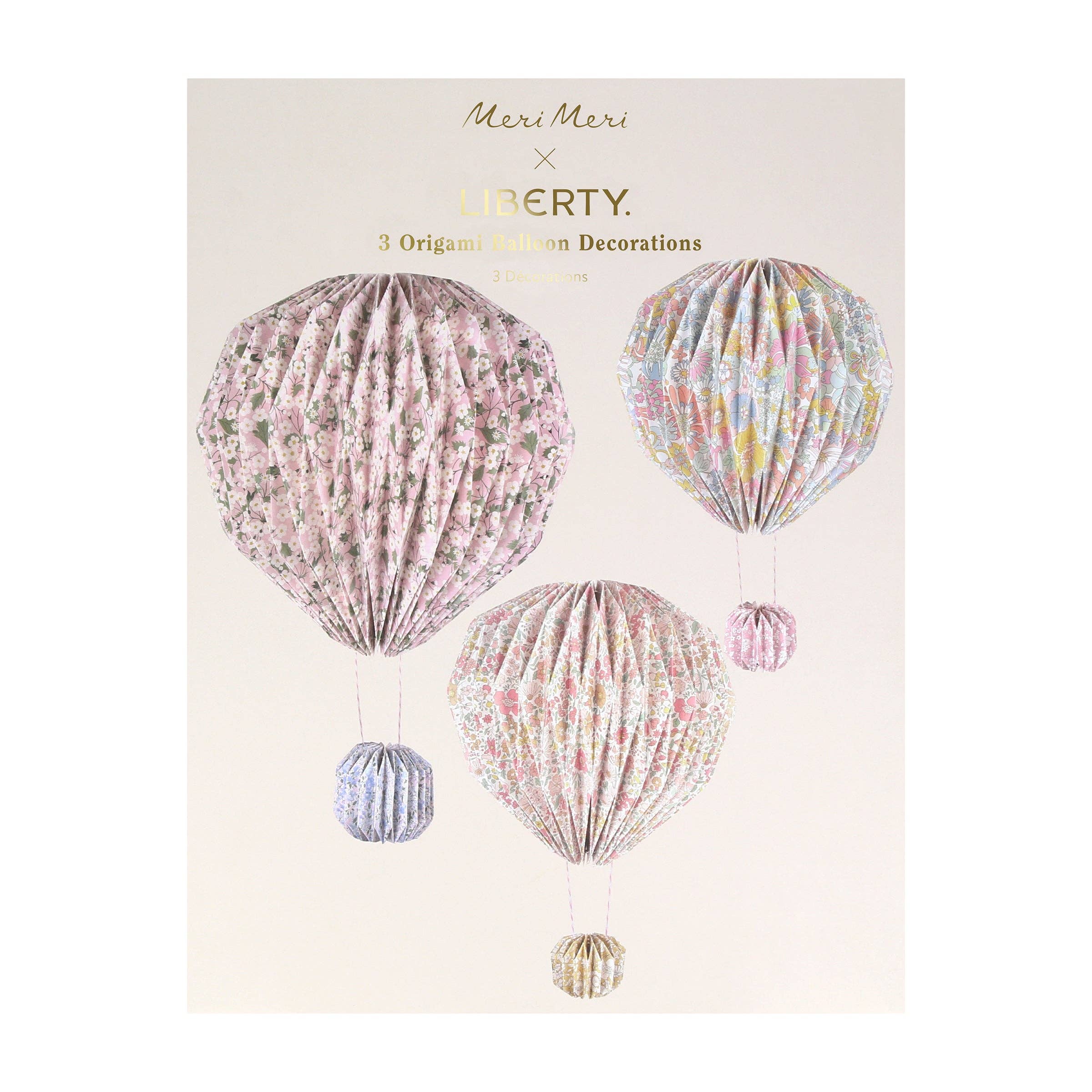Meri Meri - Wholesale Decorative Tassel/Wall Drop - Meri Meri x Liberty Origami Balloon Decorations5