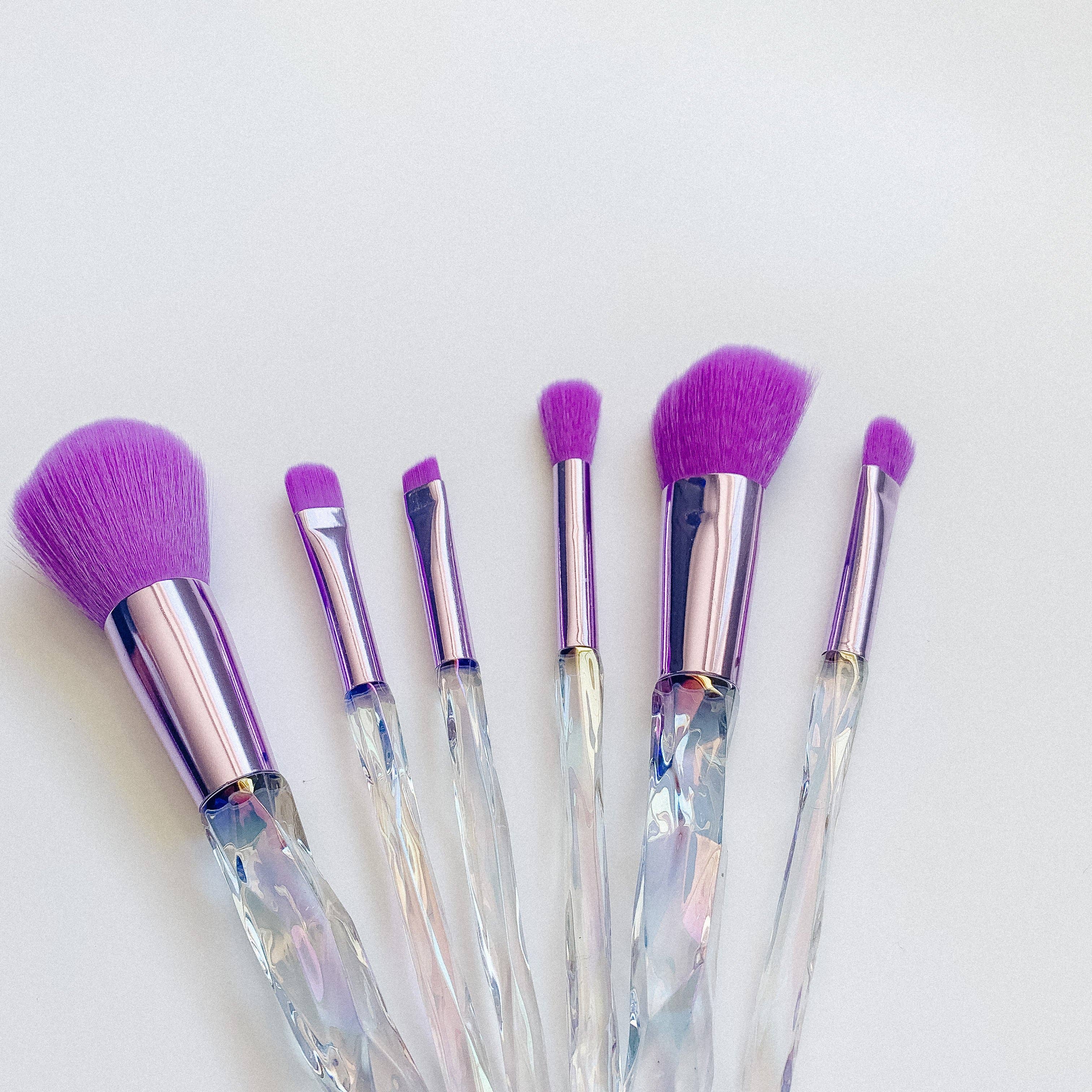 Little Lily Shop – wholesale Make-up brush set – Periwinkle Crystal makeup brushes1