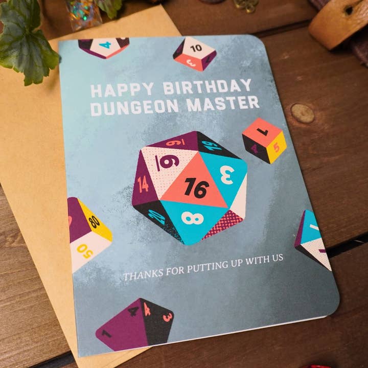 Minva Tabletop Design Co - Vendita all'ingrosso Biglietti di auguri - Biglietto di auguri di buon compleanno Dungeon Master1