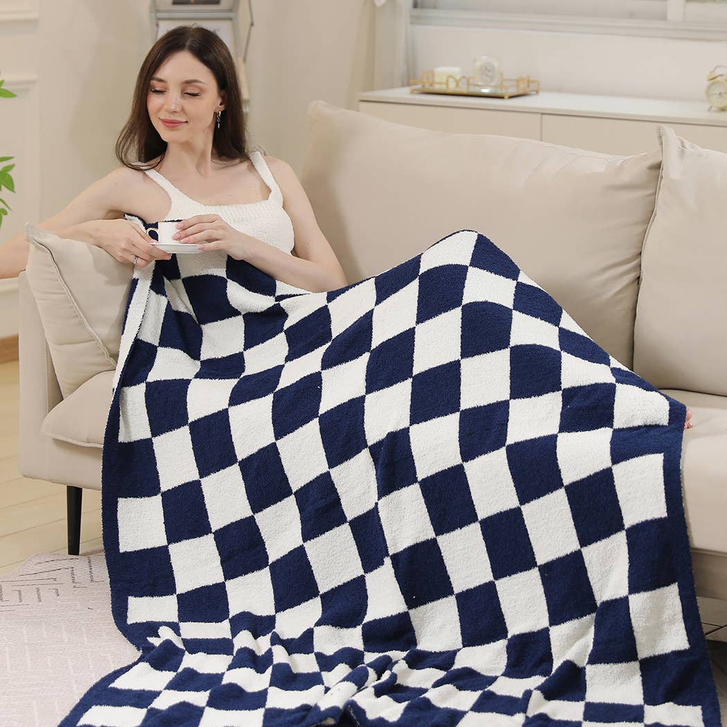 Fashion City - Wholesale Throw Blanket - Checkerboard Patterned Throw Blanket15