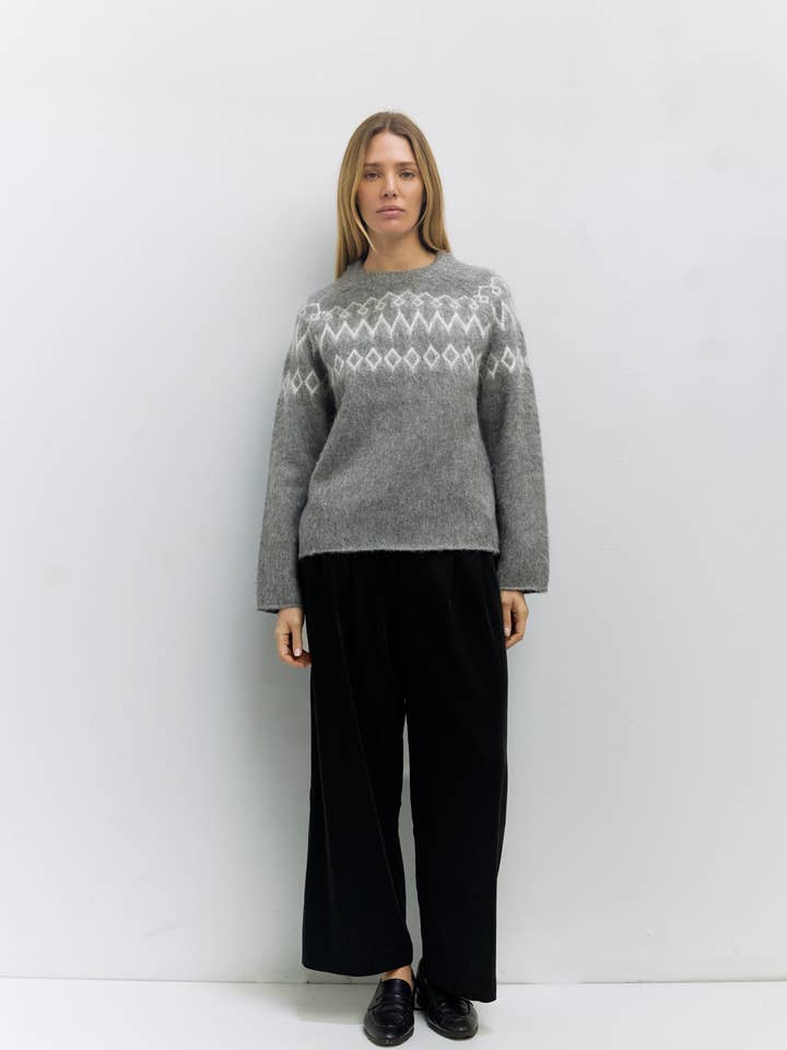 De Wilson Trui | Fair Isle Geborstelde Trui voor wholesale door MOD REF