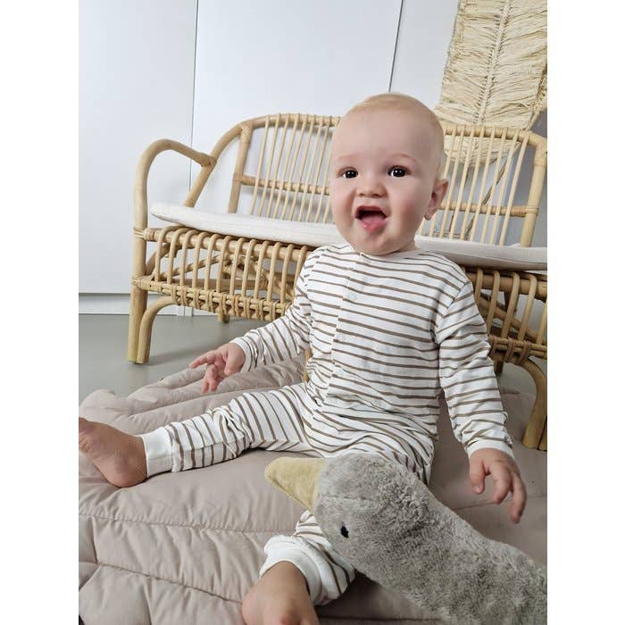 Cute Little You - Wholesale Jumpsuit - Baby - Onesie | Stripes | Off White1