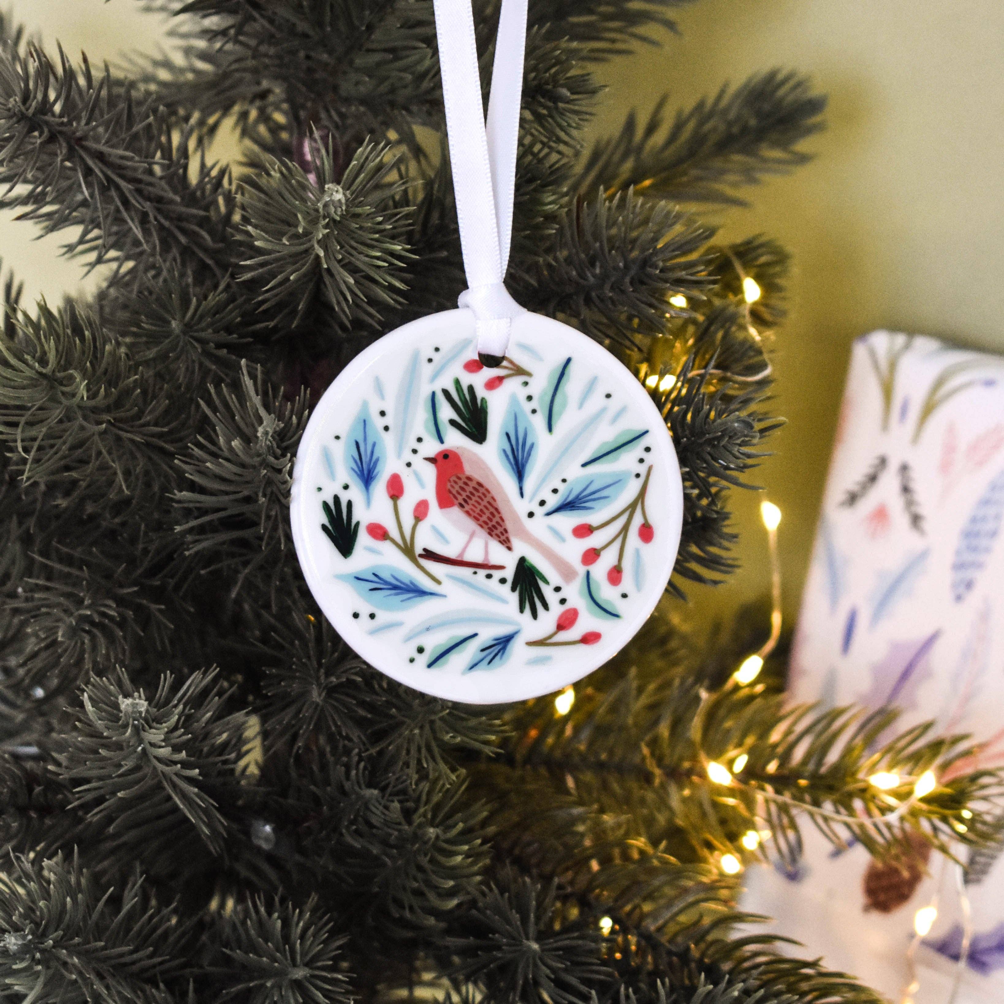 Amber Davenport Art - Wholesale Ornament - Robin Christmas Ornament1