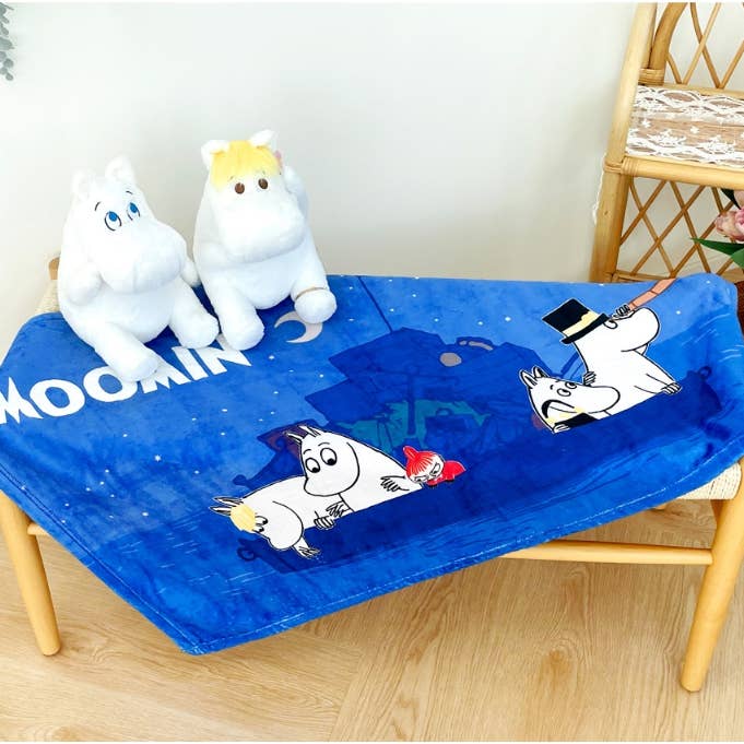 K-Wonderland - Wholesale Throw Blanket - Moomin Illust Warm Cozy Throw Mini Blanket5