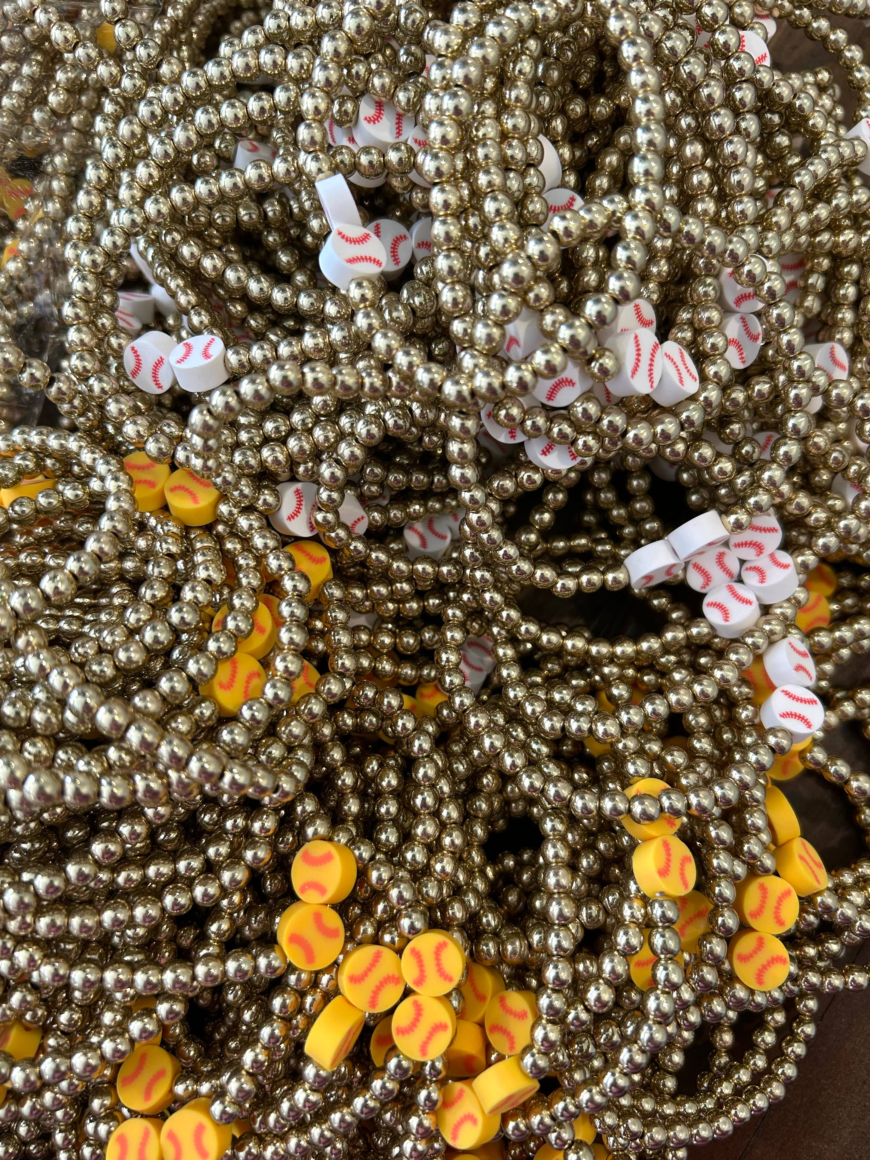 Kate Tuesday Jewelry – wholesale Beaded bracelet – ⚾Baseball + Softball Stretchy Bracelets4