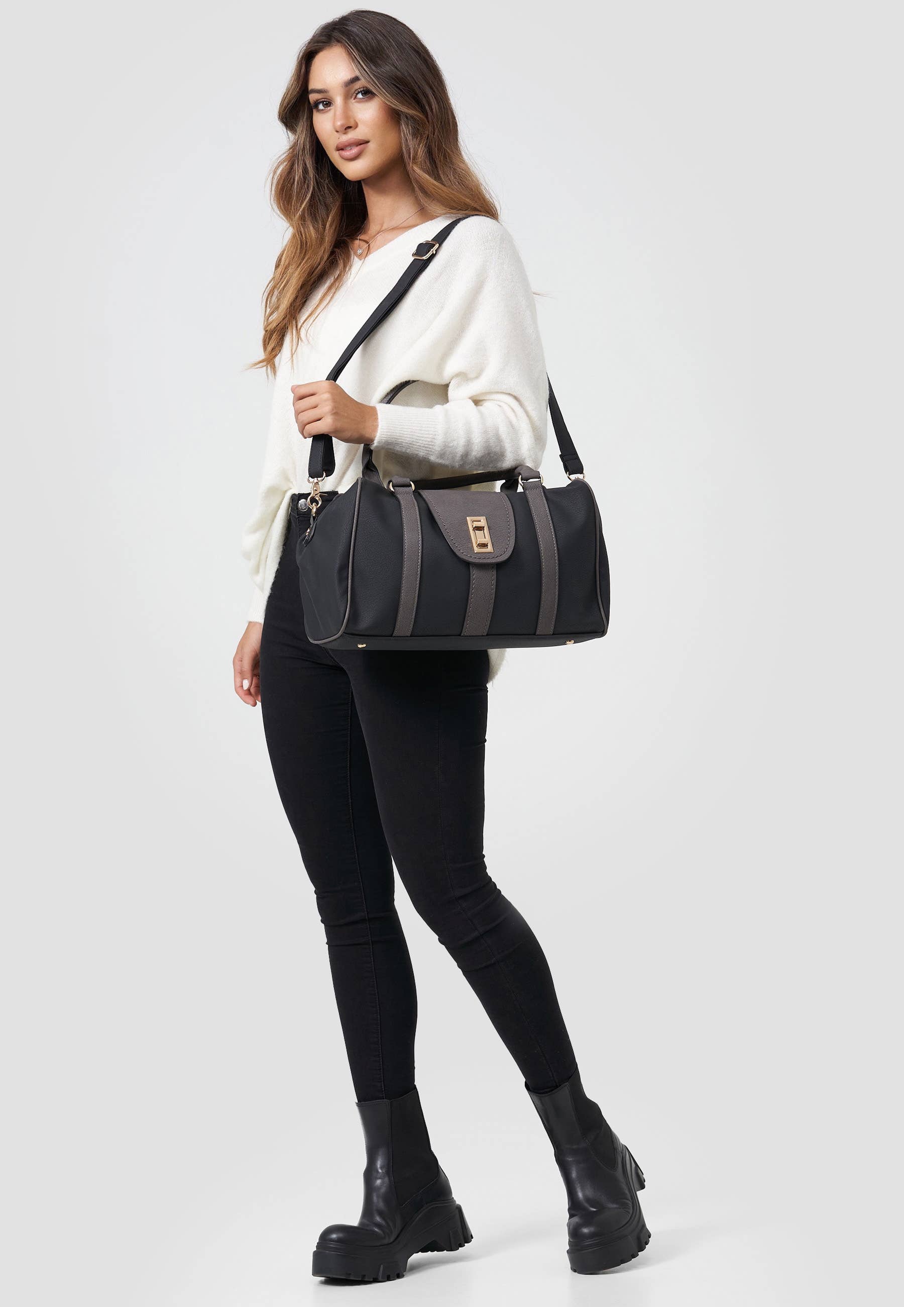 HJS - Wholesale Shoulder Bag - Women's - Handbag 'OTAY' - Quality and Two-Tone10