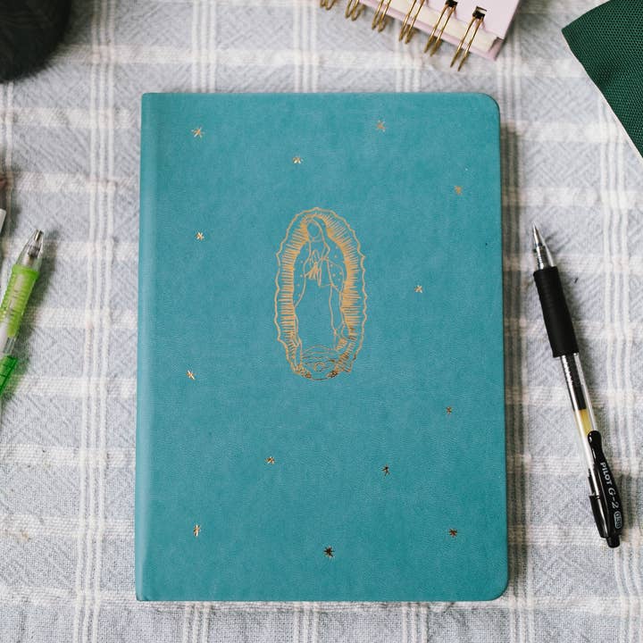 Elisa M Torres - Artist & Designer - Wholesale Notebook - Our Lady of Guadalupe Notebook with Gold Detailing9