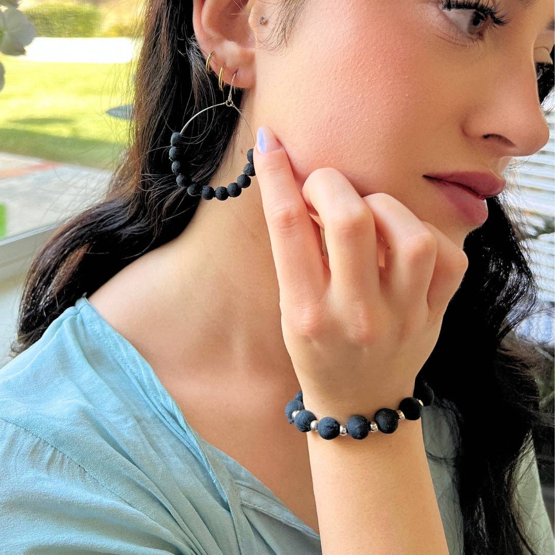 Humble Hilo - Vendita all'ingrosso Bracciale con perline - Bracciale Humble Hilo Sari Jewelry, con Perline di Tessuto e Perline Metalliche12