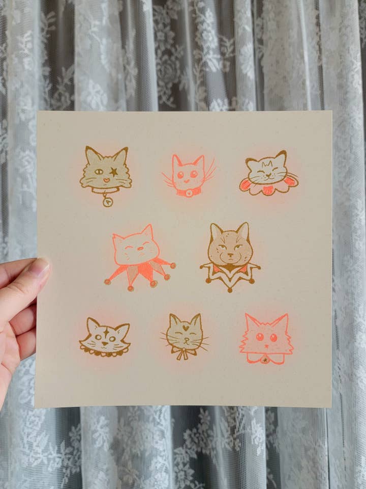 secret raccoon riso print for wholesale by Sonny Honey Press