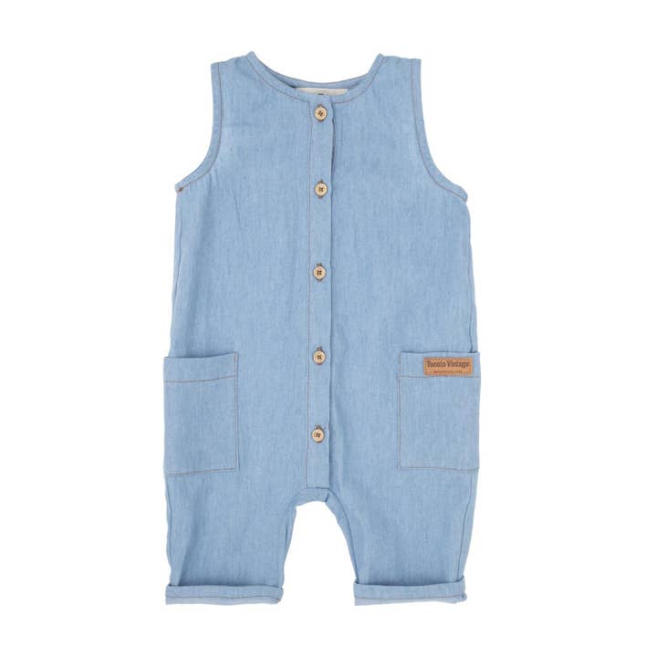 Chambray Baby Overall S41323 for wholesale by Tocoto Vintage