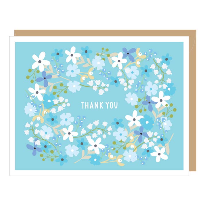 Periwinkle Thank You Card (single or boxed) for wholesale by Apartment 2 Cards