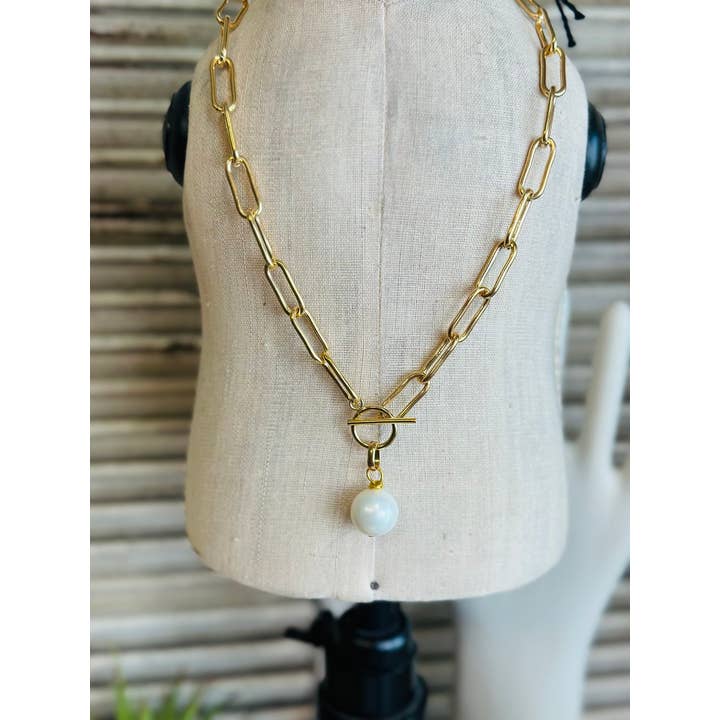 Scooples Jewelry - Venta al por mayor Pendientes colgantes - Lágrima de Oro Perla