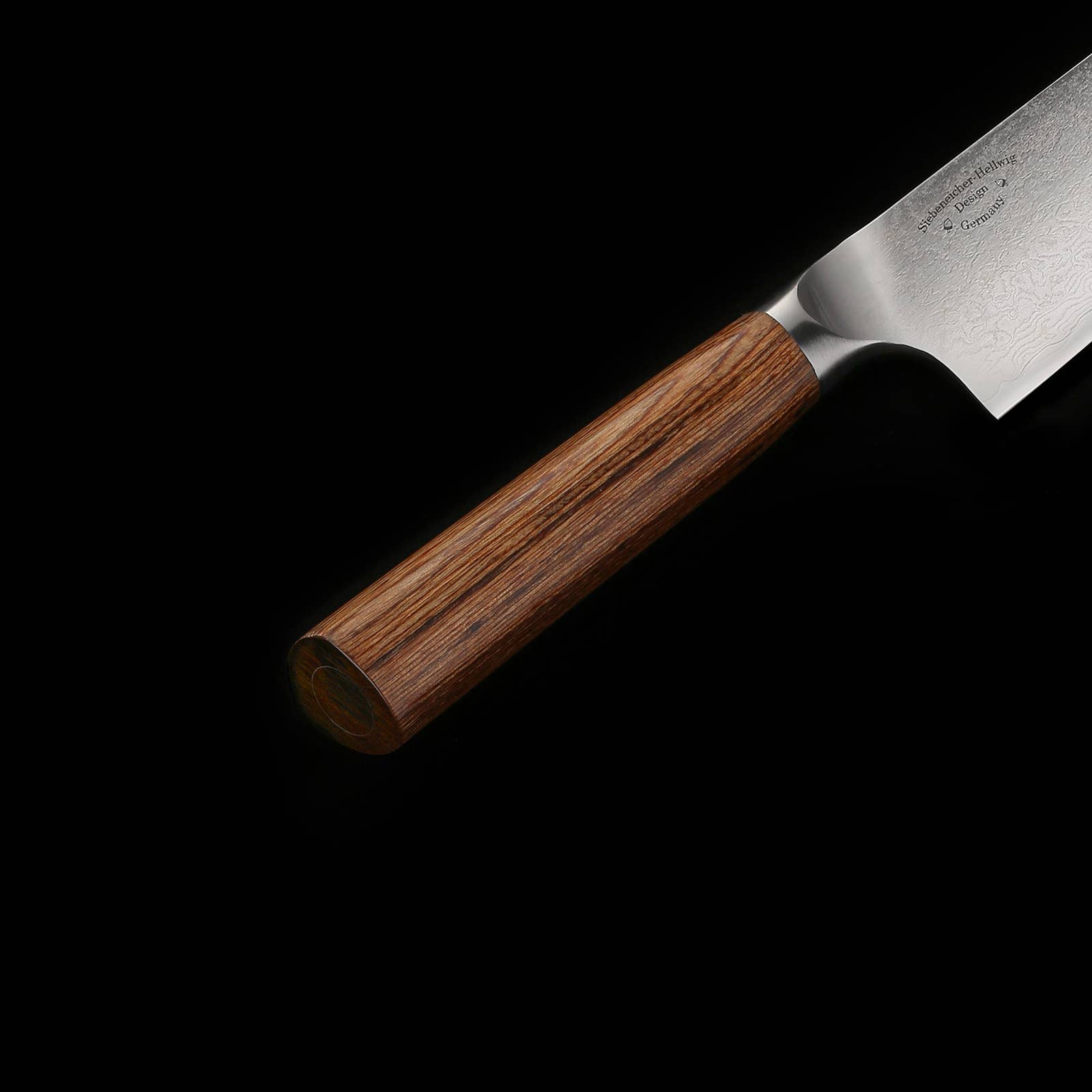 Ed Mahony - Wholesale Kitchen/Utility Knife - PUMA IP 7" Santoku knife,VG-10 Damast blade w/pakka wood2