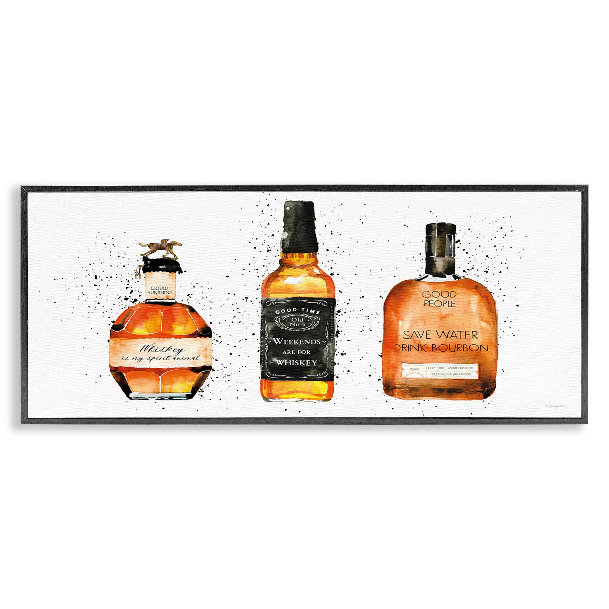 Stupell Industries - Wholesale Wall Sign - Funny Phrases Whiskey Bottles Framed Giclee0