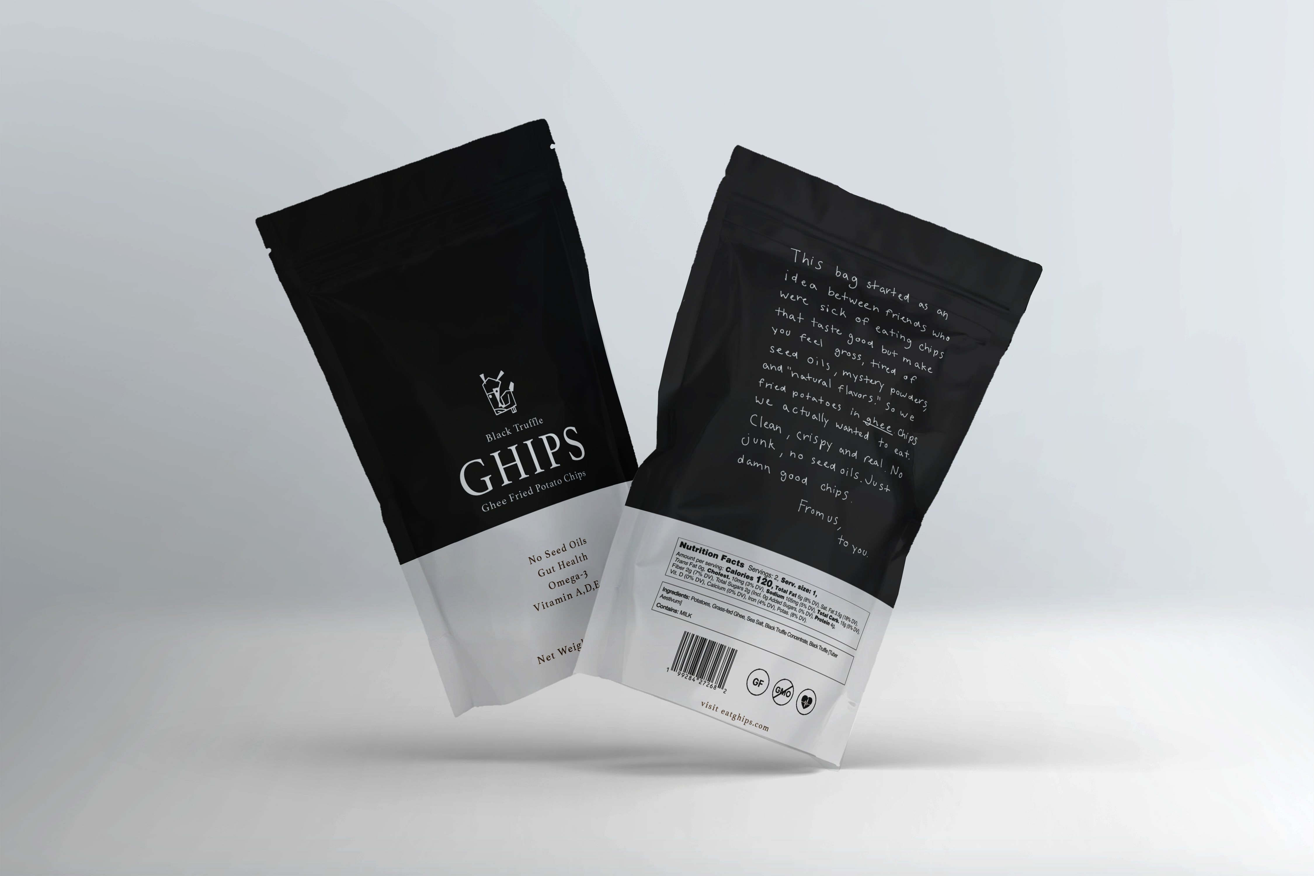 Ghips - Wholesale Chips - GHIPS - Ghee Potato Chips - Black Truffle - 12 Pack2