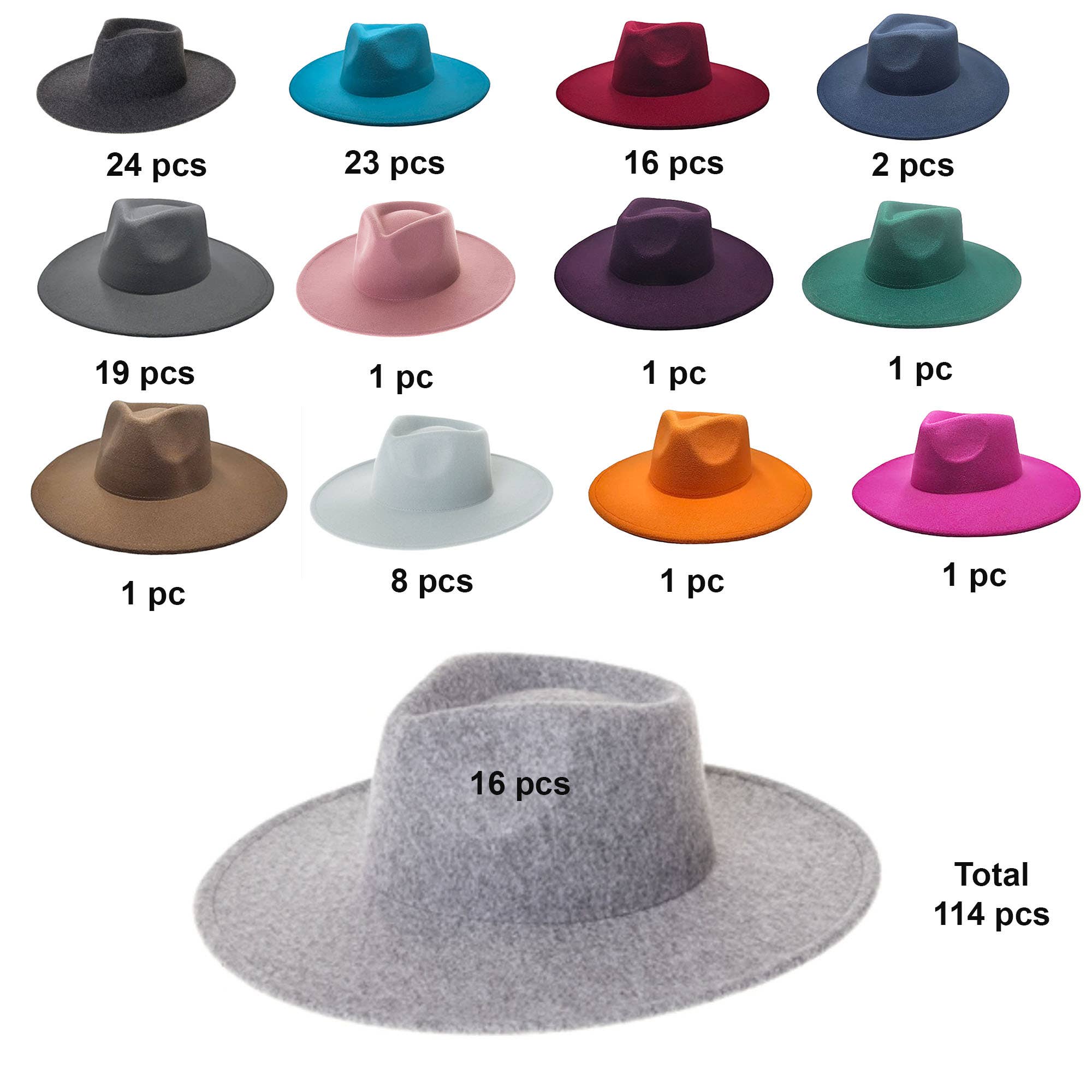 AdornWise - Wholesale Cowboy Hat - Unisex - Best Seller Hat Clearance Bundle – 476 pcs Mixed Styles1