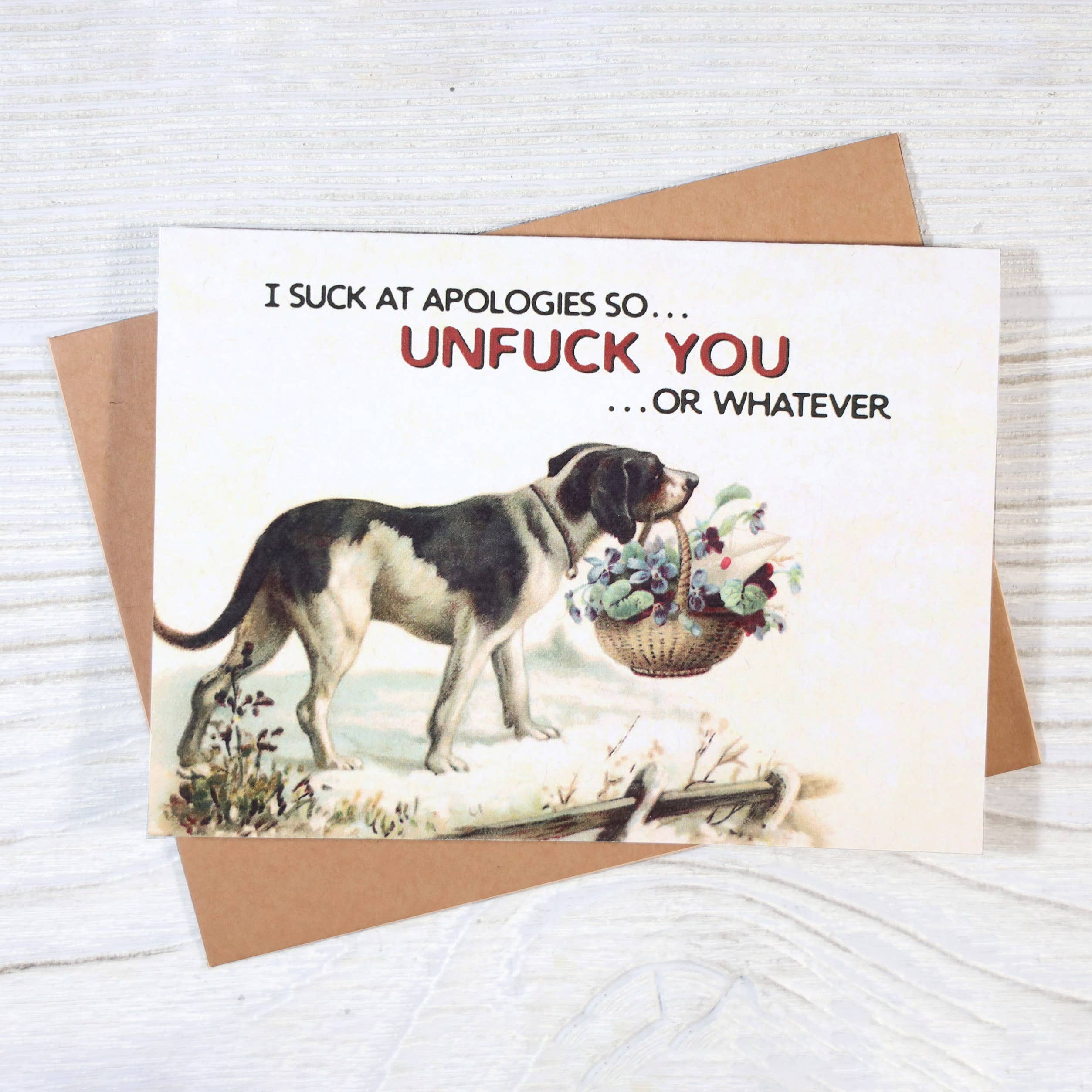 Bad Betty Greeting Co. - Wholesale I'm Sorry Card - Funny Apology Card - I Suck at Apologies, Unfuck You1
