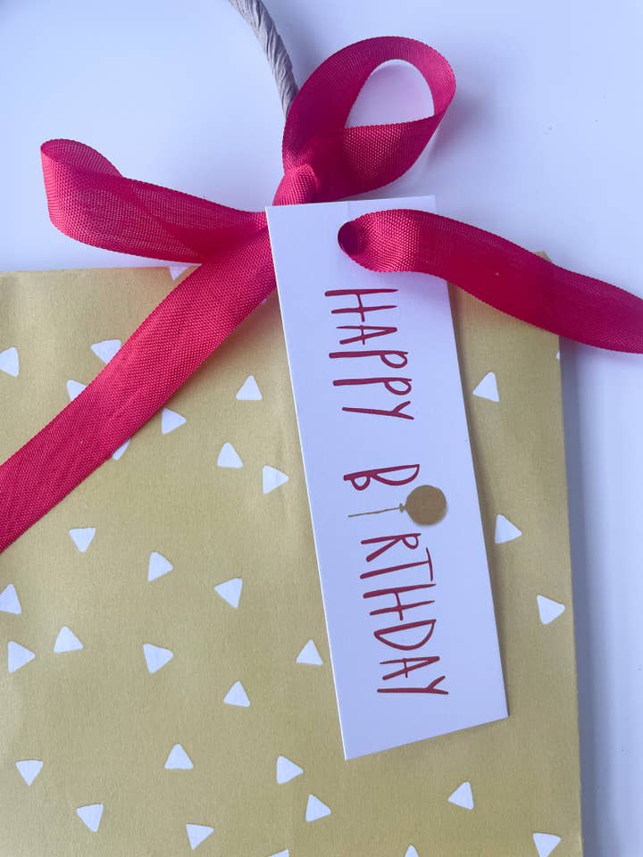 Happy Birthday Balloon Gift Tag for wholesale by Happiernotes
