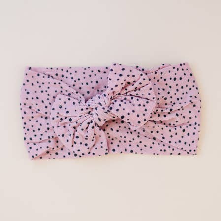 Trendy Dalmatian Dot Nylon Headband for wholesale by Golden Dot Lane