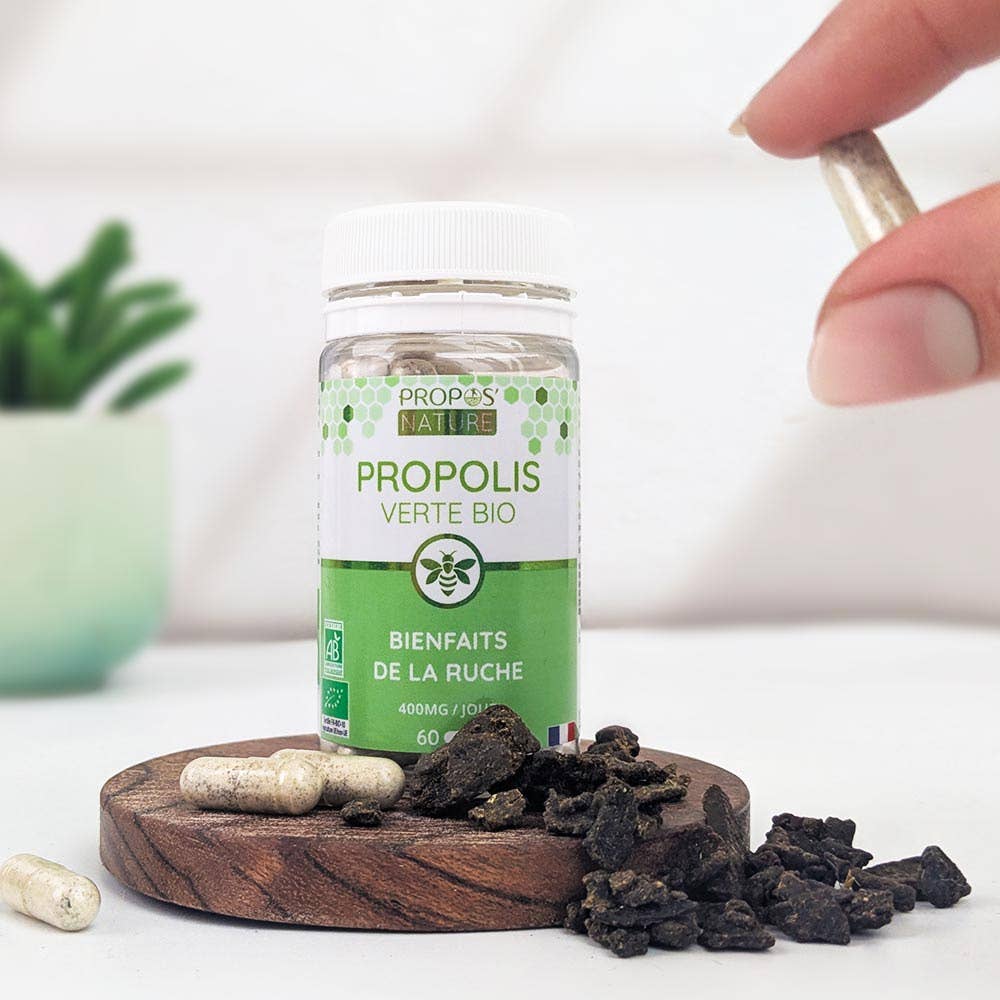 Propos'Nature - Wholesale Oral Supplement/Vitamin - Organic Green Propolis - Immunity - 60 or 120 capsules0