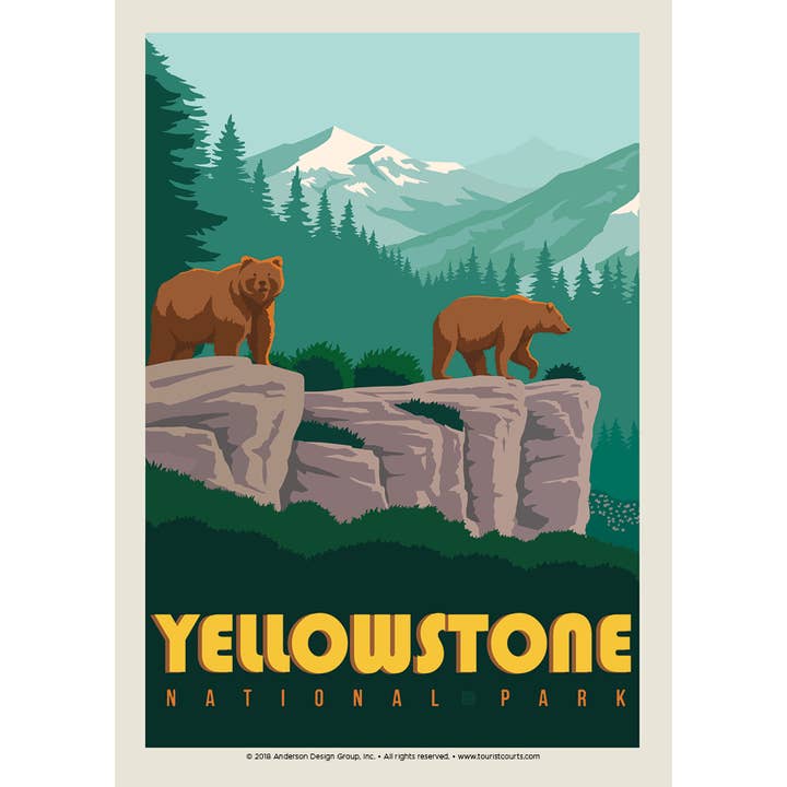 Yellowstone NP Wonderland Postcard for wholesale by Tourist Courts