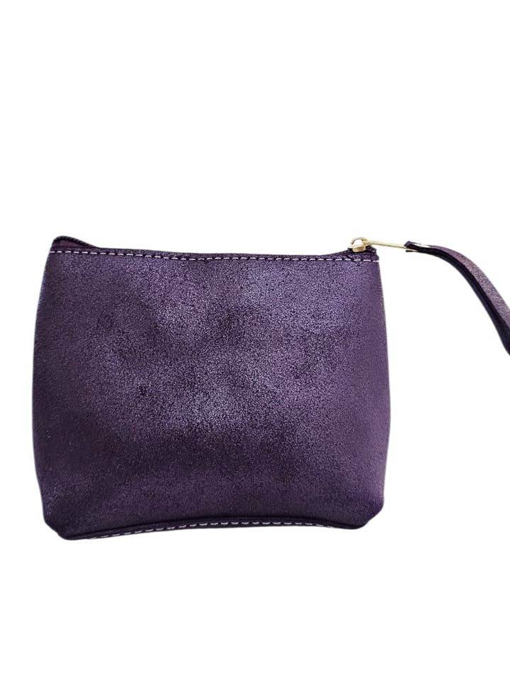 ReLeather Makeup Bag- Violet for wholesale by MBH Leather