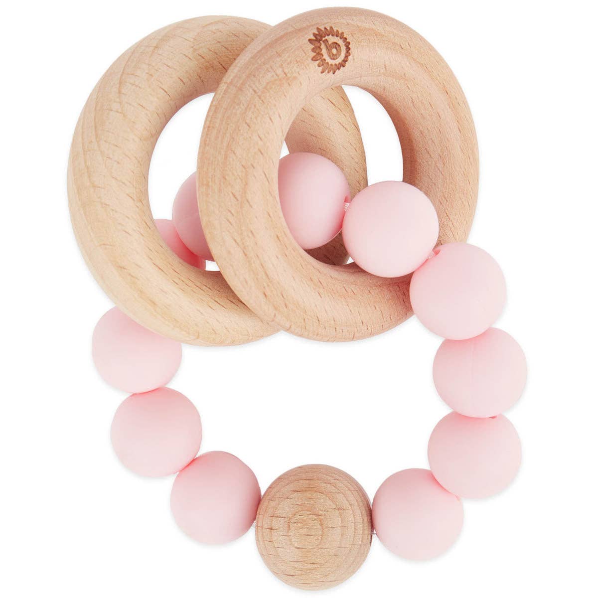 Bieco Spielwaren – wholesale Bitring - Baby – Bitleksak med silikonkedja i rosa0