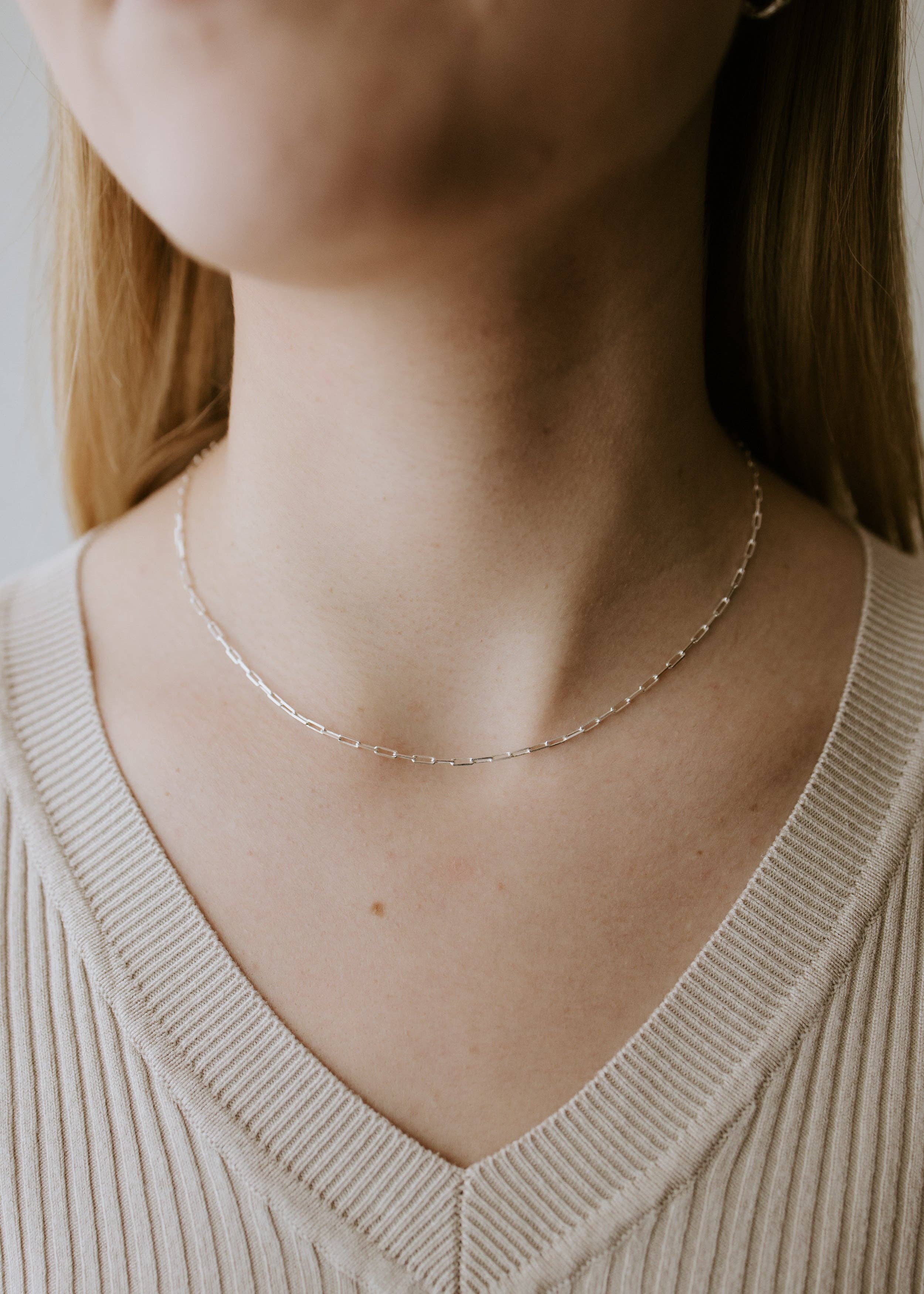 Sydney Rose Co. - Wholesale Link & Chain Necklace - Petite Paperclip Necklace - Sterling Silver4