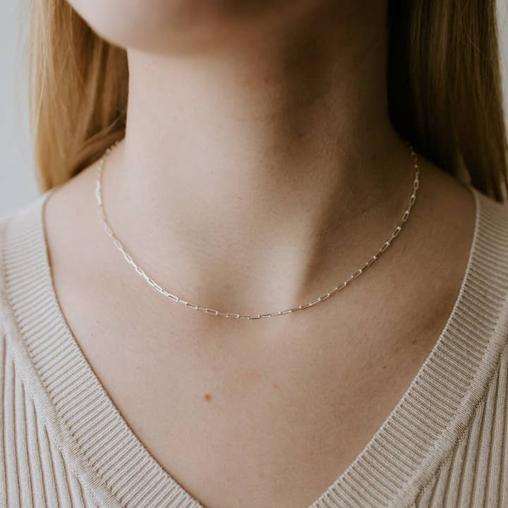 Sydney Rose Co. - Wholesale Link & Chain Necklace - Petite Paperclip Necklace - Sterling Silver4