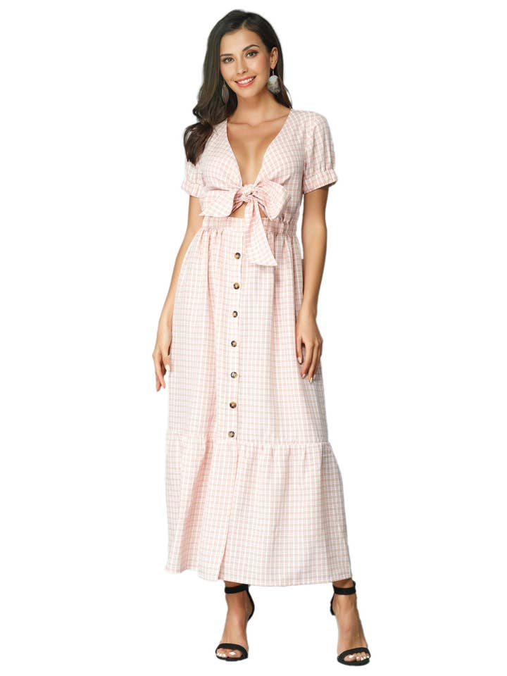 TJ-SY011 - Abito Gingham da donna per la vendita all'ingrosso da parte di ePretty