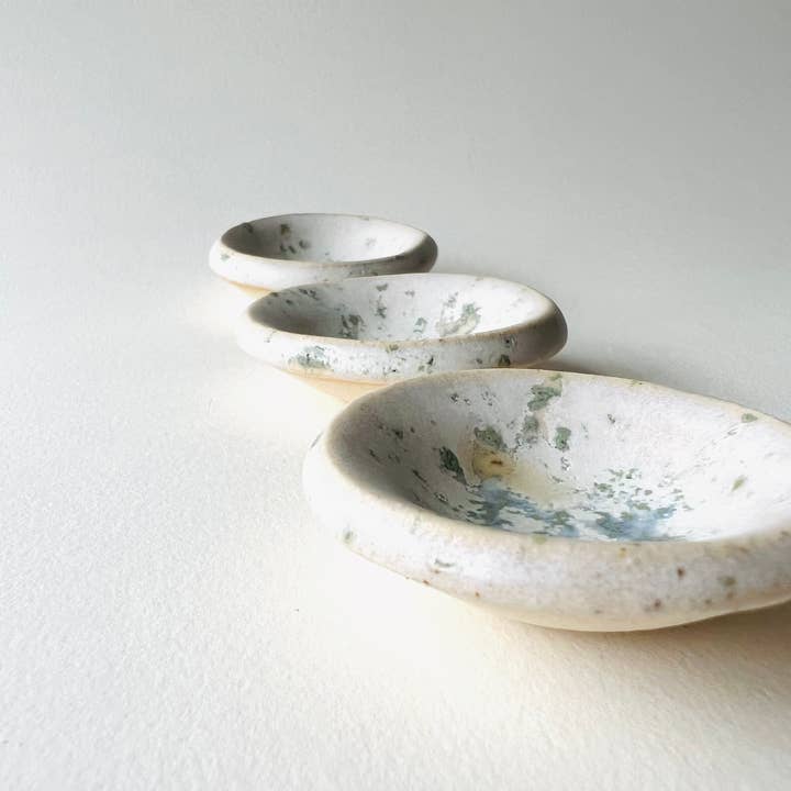 MoonMoon Ceramics - Wholesale Jewelry Dish - Sea Salt Tiny Ring Dish9