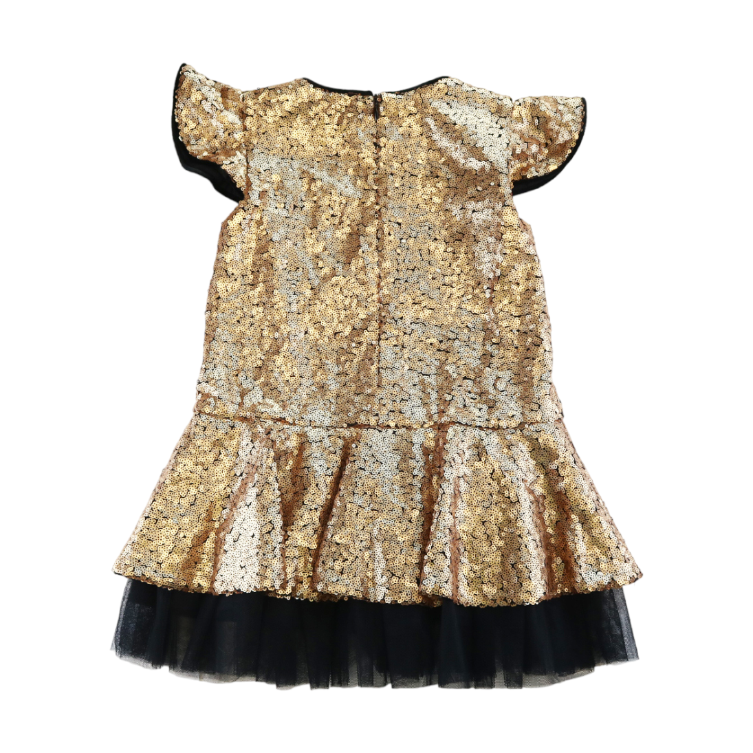 Doe a Dear – Engroshandel Kjole - Børn – A15 14219 Flæse Slv pailletkjole3