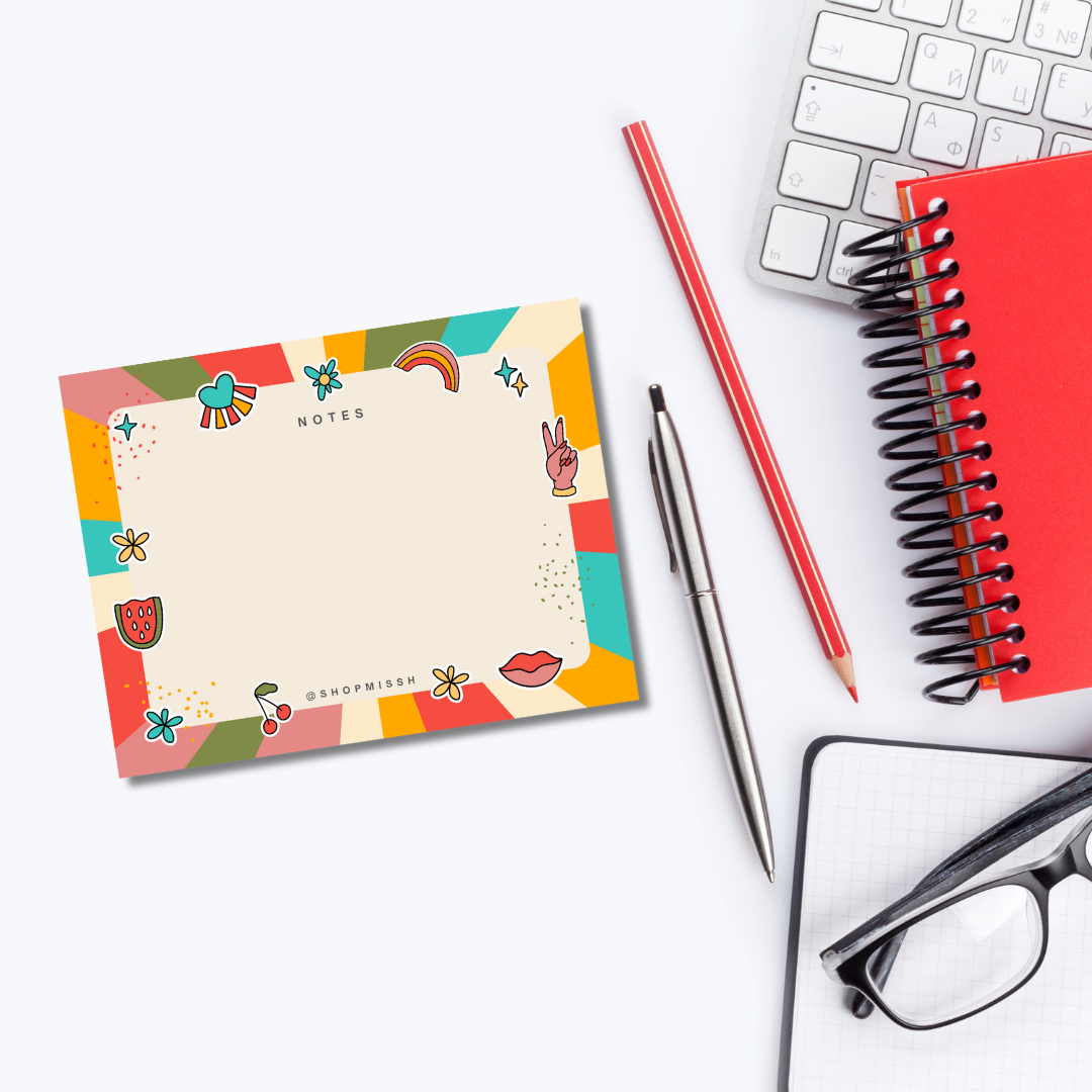Missh Shop - Wholesale Notepad - Notepad vertical 25 pages with stickers34