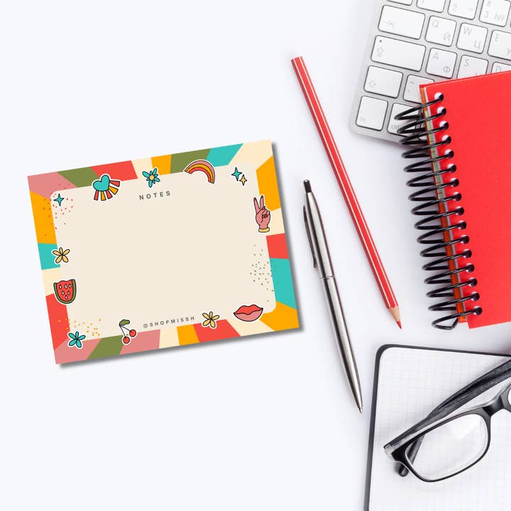 Missh Shop - Wholesale Notepad - Notepad vertical 25 pages with stickers34