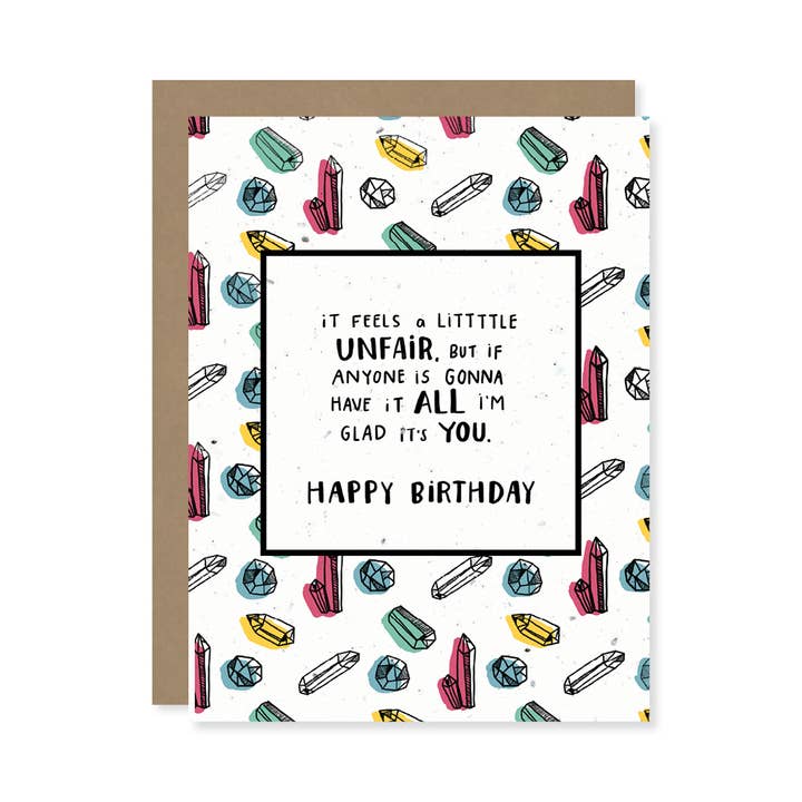 Unfair Plantable Wildflower Seed Card for wholesale by Thoughtful Human