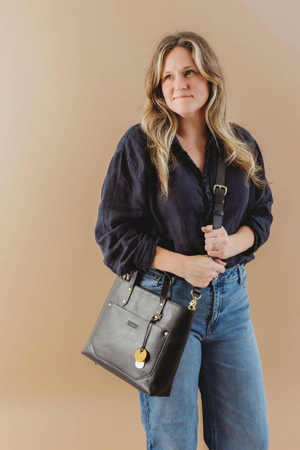 R.Riveter - Wholesale Satchel - Women's - Marcy |  Matte Black Leather7