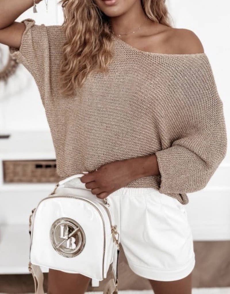 ESTEE BROWN - Wholesale Knit Sweater - Women's - Lurex knit sweater - 883730