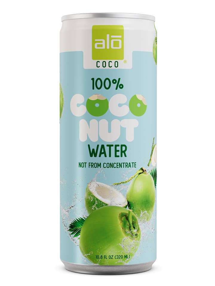 Pure Coconut Water/100% Juice/12 pack of 10.8 FL OZ slim can for wholesale by ALO drink