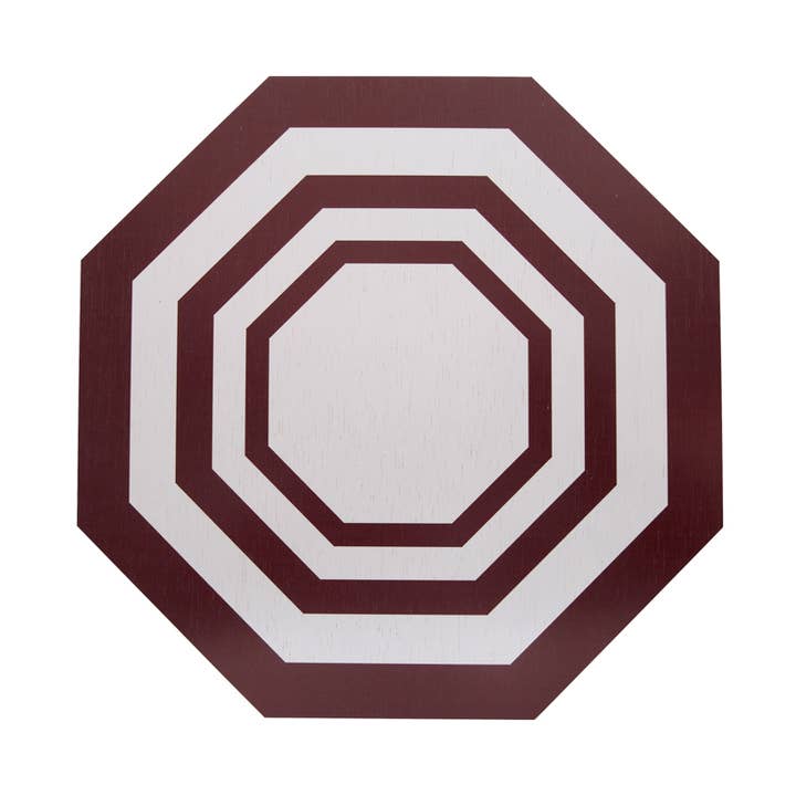 Set de table octogonal Essential, rouge pour la vente par The Lino
